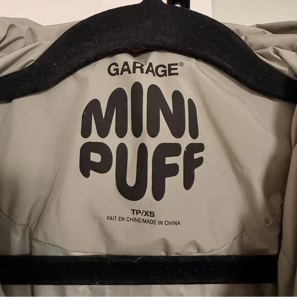 Garage Cropped Puffer Jacket in Sage - Picture 12 of 12